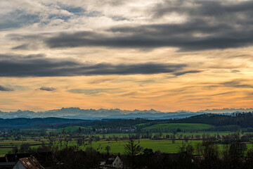 Fantastic sunset at Lake Constance