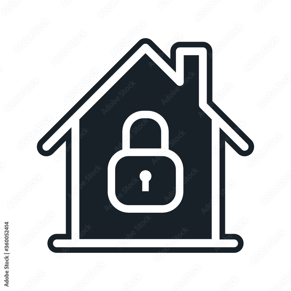 Poster simple defence of the home icon. icon for web of mobile interfaces