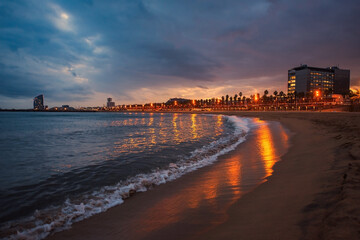 sunset at the beach