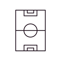 Soccer court line style icon vector design