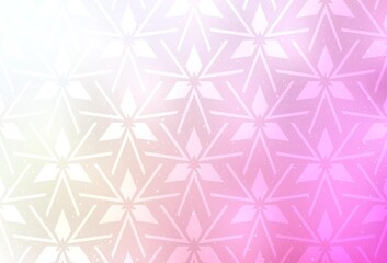 Light Pink, Yellow vector layout with lines, triangles. Triangles on abstract background with colorful gradient. Smart design for your adverts.