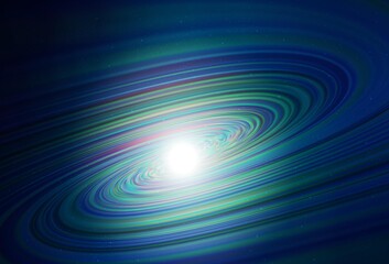 Dark BLUE vector background with astronomical stars. Space stars on blurred abstract background with gradient. Pattern for futuristic ad, booklets.