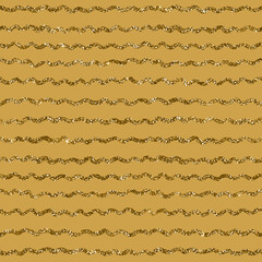 dark gold seamless pattern ocean beach sand theme glitter waves in a cute hand drawn doodle style on a tan background