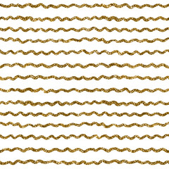 Fototapeta premium dark tan gold seamless pattern ocean beach sand theme glitter waves in a cute hand drawn doodle style on a white background