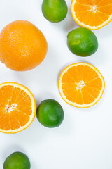 set of citrus fruits