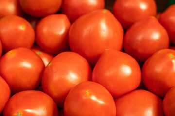 red tomatoes background. Group of tomatoes