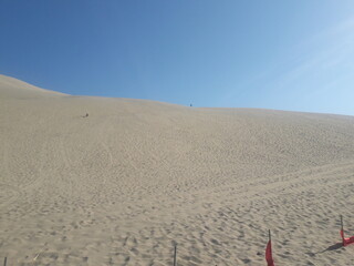 Huacachina Peru desert oasis and sand dunes 2019