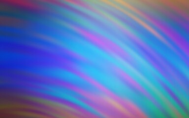 Light Blue, Red vector pattern with bent lines. Glitter abstract illustration with wry lines. Brand new design for your ads, poster, banner.