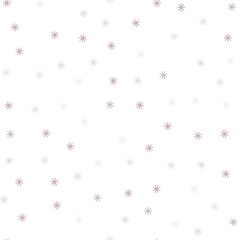 Light Pink, Green vector seamless template with ice snowflakes. Shining colorful illustration with snow in christmas style. Texture for window blinds, curtains.