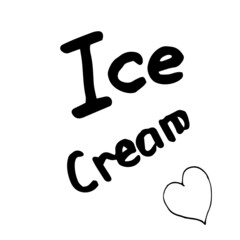 Doodle letter ice cream 