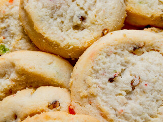 Close-up view of icebox cookies