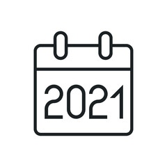 Calendar 2021 vector icon in trendy flat style