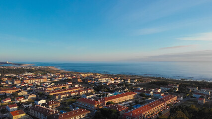 Beautiful aerial vibrant view of Esposende in Portugal.