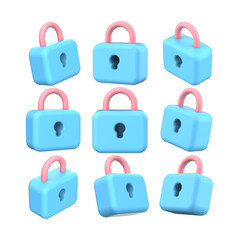 Lock 3D icon