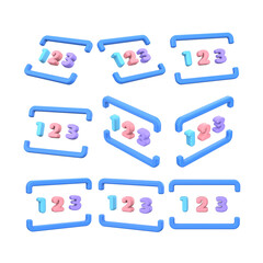 Numeric 3D icon
