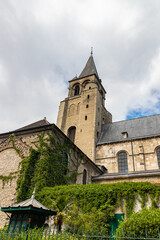 Fototapeta na wymiar Paris, France, Saint Germain des Pres church with vines on the medieval walls