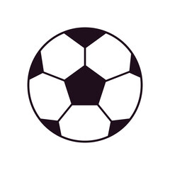 Soccer ball line style icon vector design