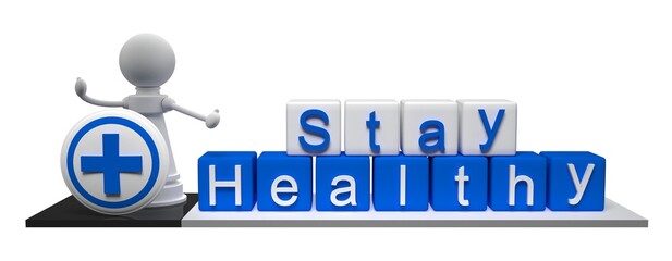 stay healthy cubes with chess figure