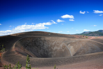 Cinder Cone volcanic crater in Lassen Volcanic National Park