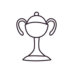 Isolated trophy line style icon vector design