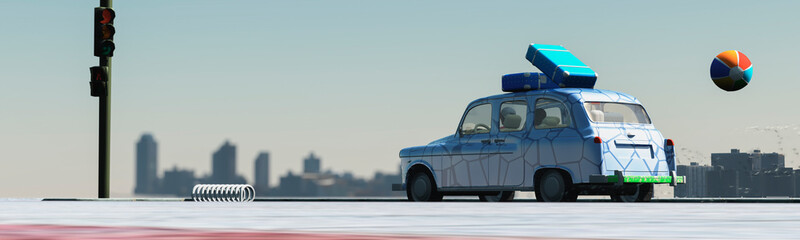  driving car and road