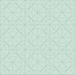 Beautiful of Colorful Circle and Rhombus with Lines, Repeated, Abstract, Illustrator Pattern Wallpaper. Image for Printing on Paper, Wallpaper or Background, Covers, Fabrics