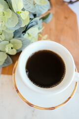 cup of coffee with cinnamon