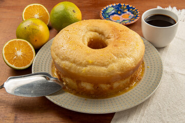 homemade orange cake