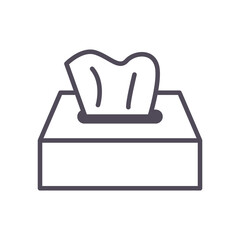 tissues box line style icon vector design