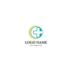 Obraz premium Medical cross logo template vector icon design