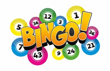 Creative Abstract Bingo Jackpot symbol vector illustration - obrazy, fototapety, plakaty
