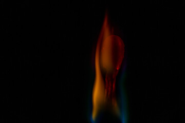 fire on black background