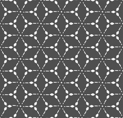 Continuous Tileable Vector Hexagon Texture Pattern. Repetitive Simple Graphic Technology Plexus Texture. Seamless Creative Geo 