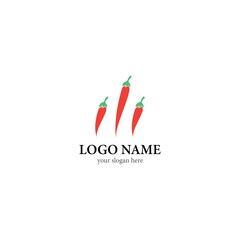 Hot chili logo vector icon design