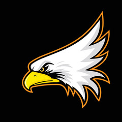 Hand drawn of Eagle head , Eagle mascot for t-shirt , Sport wear , athletic apparel stamp