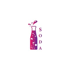 Soda logo template vector icon design