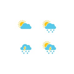 Weather logo template vector icon design