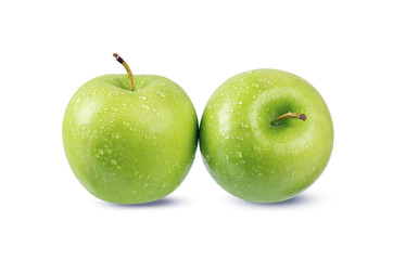 Green apples isolated on white