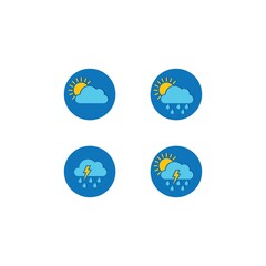 Weather logo template vector icon design