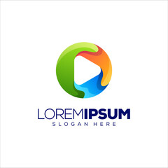 play logo design vector illustration