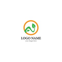leaf vector template icon design