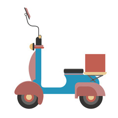 moto bike delivery scooter vintage