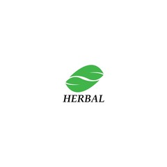 Herbal logo template vector icon