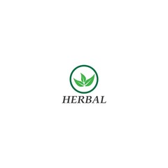 Herbal logo template vector icon