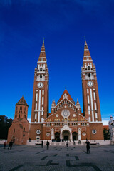 Fototapeta na wymiar The Votive Church and Cathedral of Our Lady of Hungary, Szeged