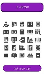 e-book icon set