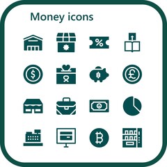 Modern Simple Set of money Vector filled Icons