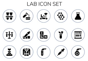 Modern Simple Set of lab Vector filled Icons