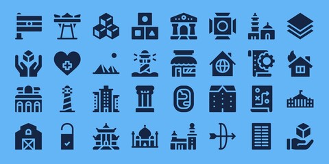 architecture icon set