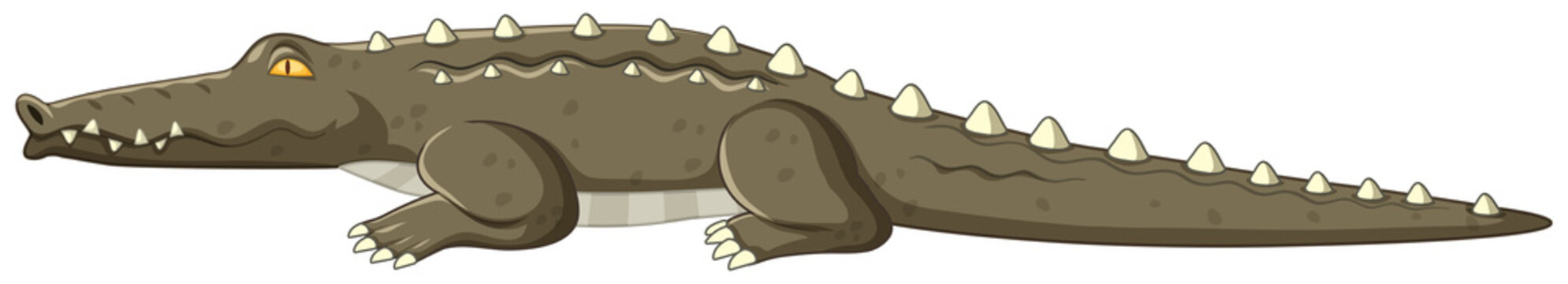 Alligator cartoon character isolated on white background